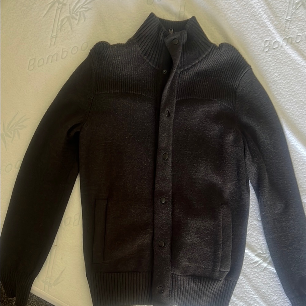 Banana Republic Black Cardigan Sweater Classic Knit